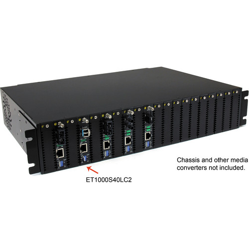 StarTech ET1000S40LC2 1000 Mb/s Gigabit Single Mode Fiber Media Converter (Black)