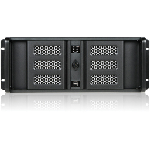 iStarUSA D-407LSE-BK-TS859 4-Bay 4U Rackmount Chassis with 8" Touch Screen LCD