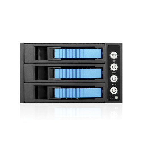iStarUSA 5.25 to 3.5" SAS/SATA 6.0 Gb/s Hot-Swap Cage (Blue)
