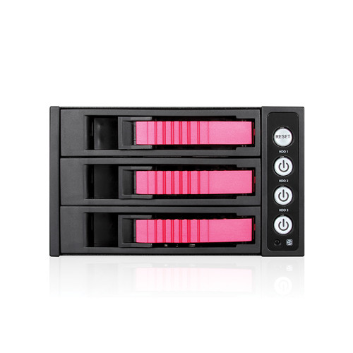 iStarUSA 5.25 to 3.5" SAS/SATA 6.0 Gb/s Hot-Swap Cage (Red)