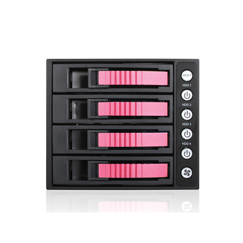iStarUSA BPU-340SATA 3 x 5.25" to 4 x 3.5" Bay SAS/SATA 6.0 Gb/s Hot-Swap Cage (Red)
