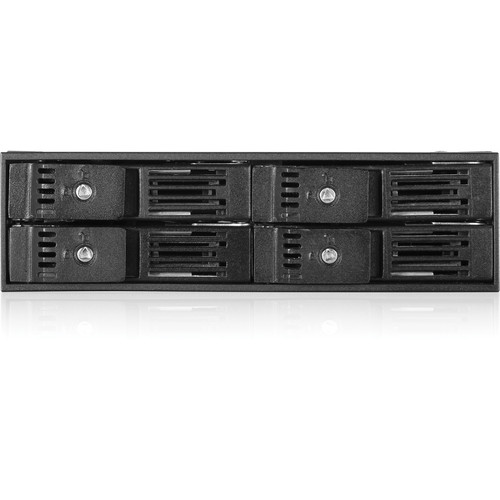 iStarUSA 5.25" to 4 x 2.5" SATA 6 Gb/s Trayless Hot-Swap Cage (Black)