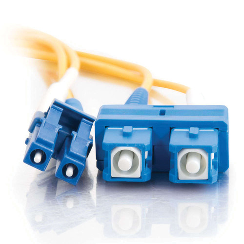 C2G 100' (30m) LC/SC Plenum-Rated Duplex 9/125 Single-Mode Fiber Patch Cable (Yellow)