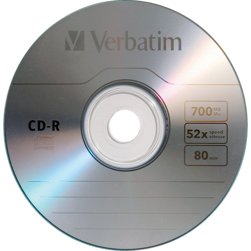 Verbatim CD-R 700MB/80 Minutes Disc (Pack of 10)