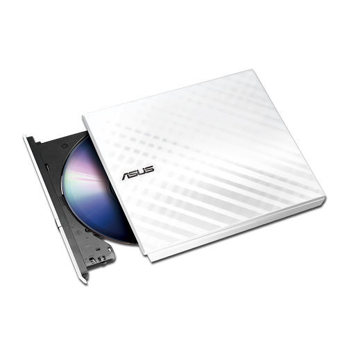 ASUS SDRW-08D2S-U/W 8X Slim External DVD+RW Optical Drive (White)