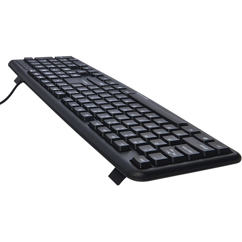 Verbatim Slimline Corded USB Keyboard and Mouse (Black)