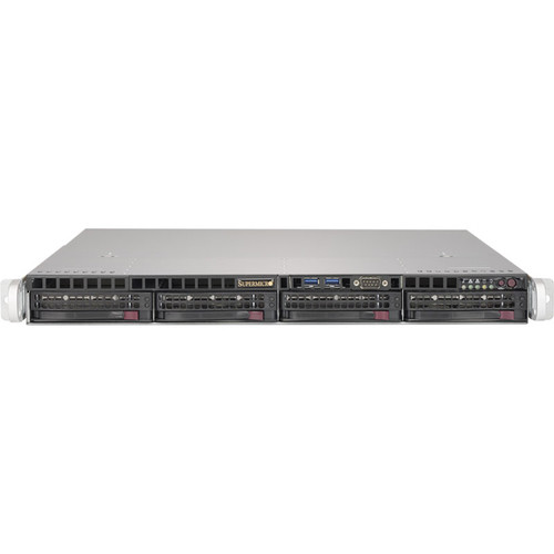 Supermicro SuperServer 5019S-MN4 1U Rackmount Server (Black)