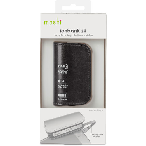 Moshi IonBank 3K Portable Battery Pack with Lightning Connector (Black)