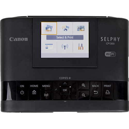 Canon SELPHY CP1300 Compact Photo Printer Battery Bundle (Black)