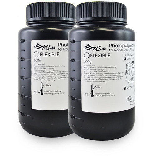 XYZprinting Flexible Resin for Nobel SL Laser 3D Printer (2 x 500mL)