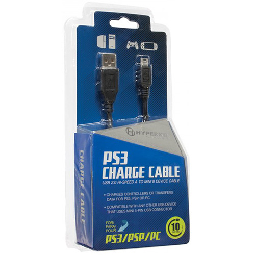 HYPERKIN Mini-USB Charge Cable for Sony PS3/PSP and PC (10')