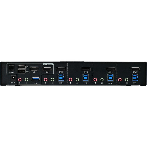 IOGEAR 4-Port 4K DisplayPort KVMP Switch with Dual Video Out & RS-232