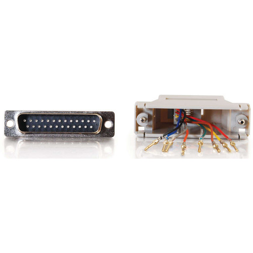 C2G RJ45 Female to DB25 Male Modular Adapter (Gray)