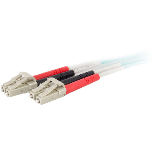 C2G 50/125 LC Male to LC Male Multimode Fiber Optic OM4 Cable (82')