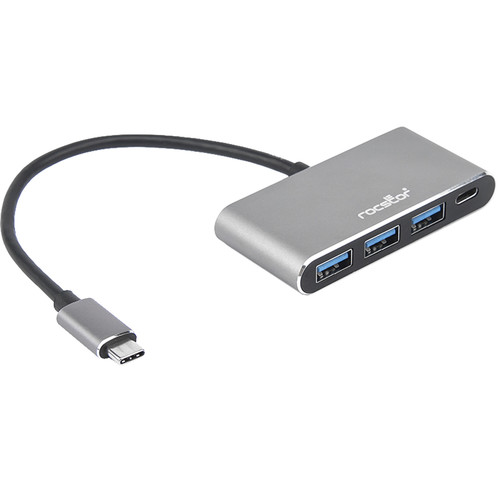 Rocstor 4-Port USB Type-C Hub (Charcoal Gray)