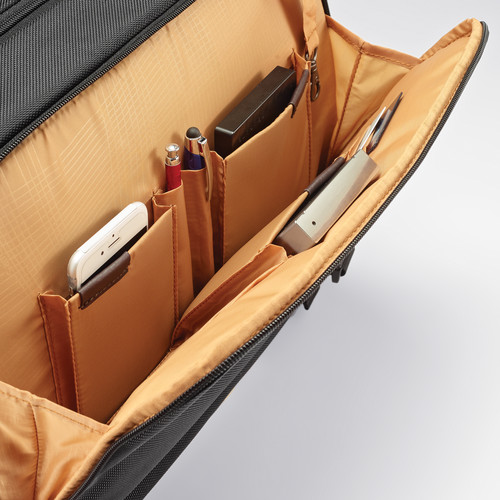 Samsonite Kombi Flapover Briefcase (Black/Brown)