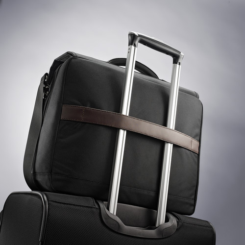 Samsonite Kombi Flapover Briefcase (Black/Brown)