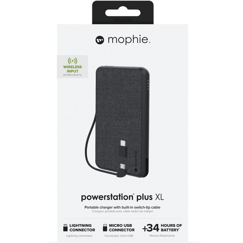 mophie powerstation plus XL 10,000mAh Portable Charger (Black)