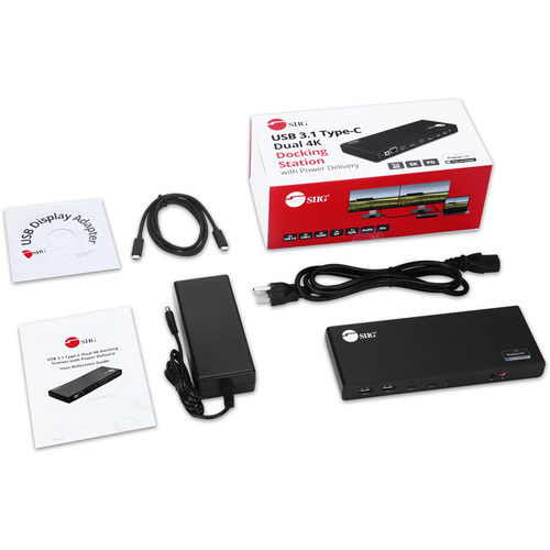 SIIG USB 3.1 Type-C Dual 4K Docking Station with Power Delivery (60W)
