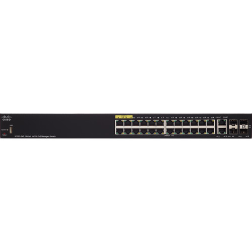 Cisco SF350-24P 350 Series 24-Port PoE+ Managed 10/100 Mb/s Ethernet Switch