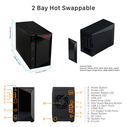 Asustor AS5202T 2-Bay NAS Enclosure