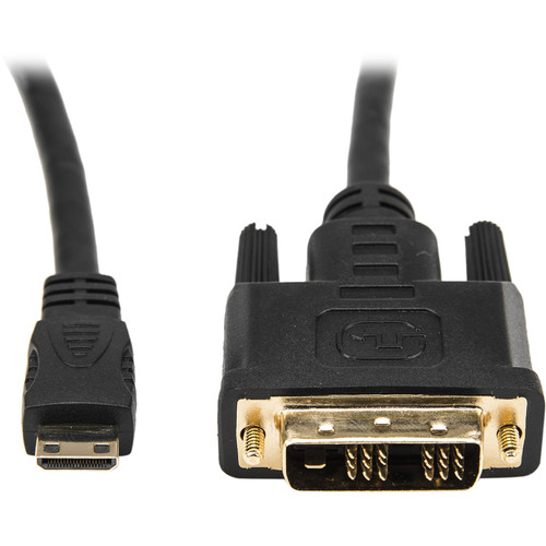 Rocstor Mini-HDMI Male to DVI-D Male Cable (3', Black)