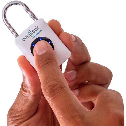 BenjiLock TSA Fingerprint Padlock (White)