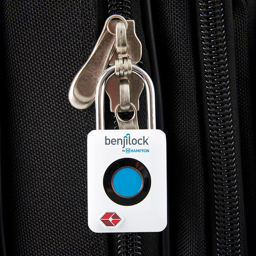 BenjiLock TSA Fingerprint Padlock (White)