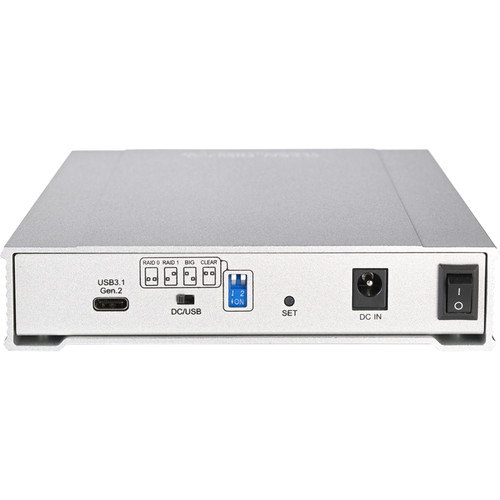 Oyen Digital MiniPro RAID V3 2-Bay USB 3.1 Gen 2 Type-C Enclosure (Silver)