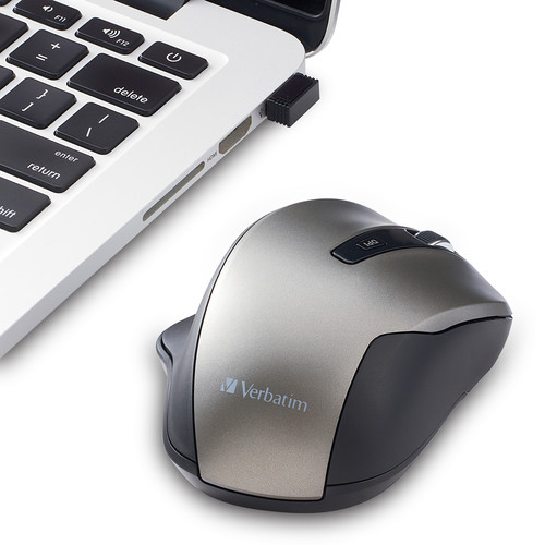 Verbatim Silent Wireless Blue LED Mouse (Graphite)