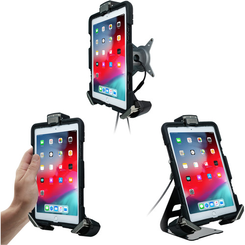 CTA Digital Tri-Grip Tablet Security Clasp with Quick-Connect Base and VESA Mount