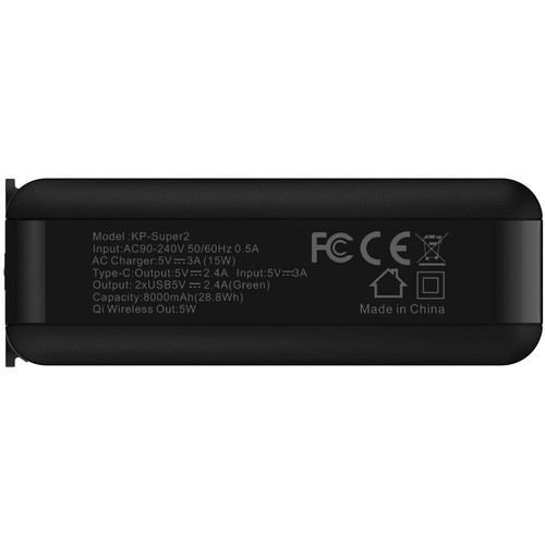 I/OMagic 6700mAh Super AC Dual Port + Qi Wireless Charging Power Bank