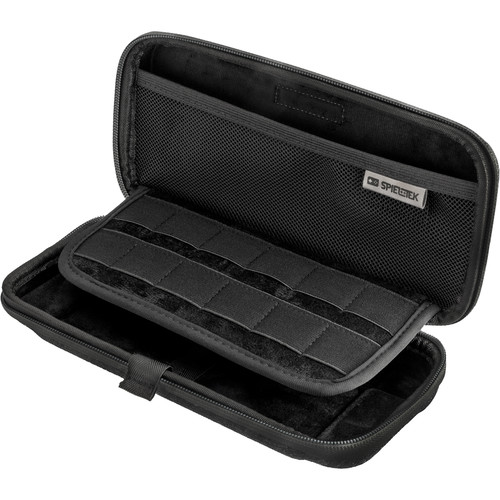 Spieltek Nintendo Switch Carrying Case with Stand (Black, Purple/Orange Accents)