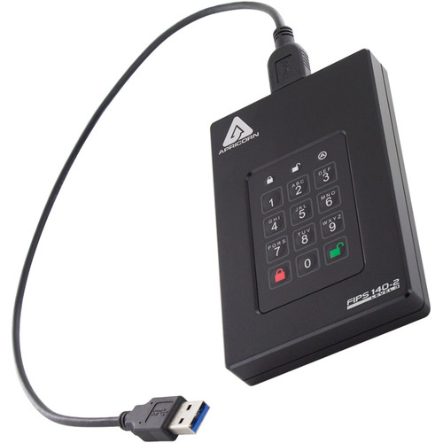 Apricorn 2TB Aegis Fortress L3 FIPS 140-2 Level 3 Encrypted Portable Hard Drive