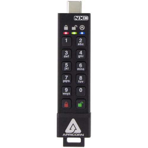 Apricorn 32GB Aegis Secure Key 3NXC Encrypted USB Type-C Flash Drive