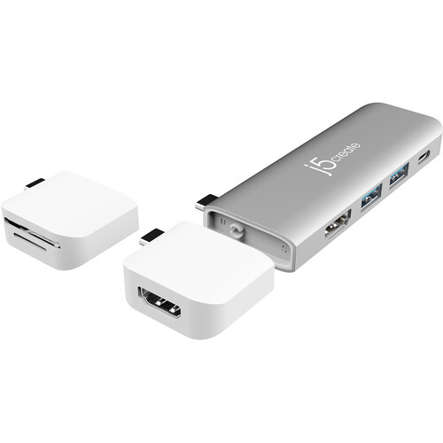 j5create Ultradrive Kit USB-C Dual-Display Modular Dock for Macbook, Macbook Air & Macbook Pro
