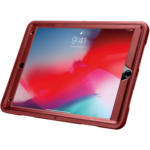 CTA Digital Protective Case with Grip and Kickstand for 10.2 and 10.5" iPads (Red)