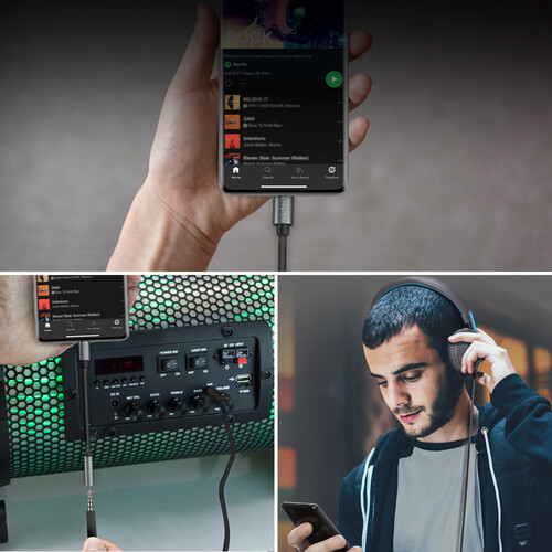 Naztech USB Type-C to 3.5mm Audio Adapter (5")