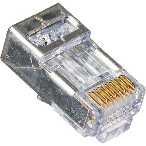 Platinum Tools Shielded EZ-RJ45 Connectors for CAT5e & CAT6 with Internal Ground (Clamshell Packaging, 10-Pieces)