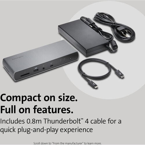 Kensington SD5700T 4-Port Thunderbolt 4 Dual 4K Docking Station