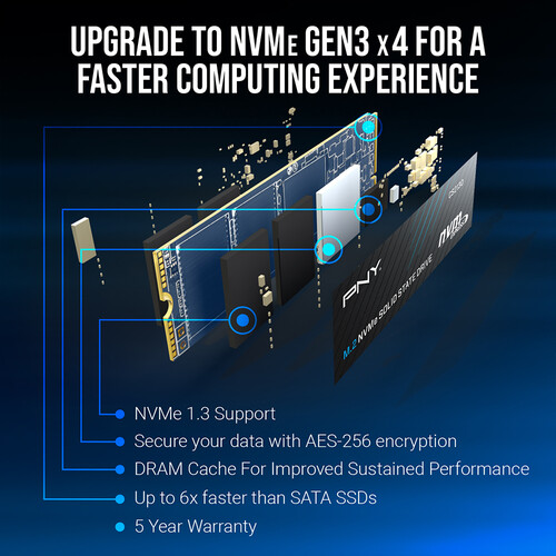 PNY Technologies CS2130 1TB M.2 NVMe SSD