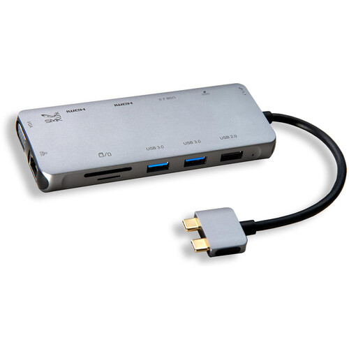 SMK-Link USB-C Dual 4K Multi-Stream 12-in-1 Mini-Docking Station