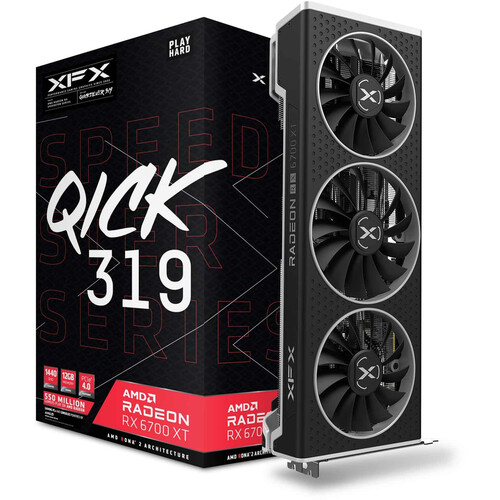 XFX Radeon RX 6700 XT SPEEDSTER QICK 319 BLACK Gaming Graphics Card