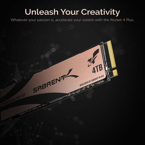 Sabrent 4TB Rocket NVMe PCIe 4.0 M.2 2280 Internal SSD