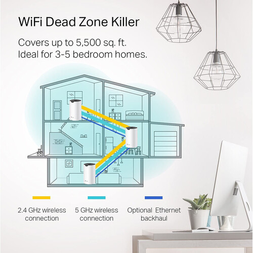 TP-Link Deco S4 AC1200 Whole Home Dual-Band Mesh Wi-Fi System (3-Pack)