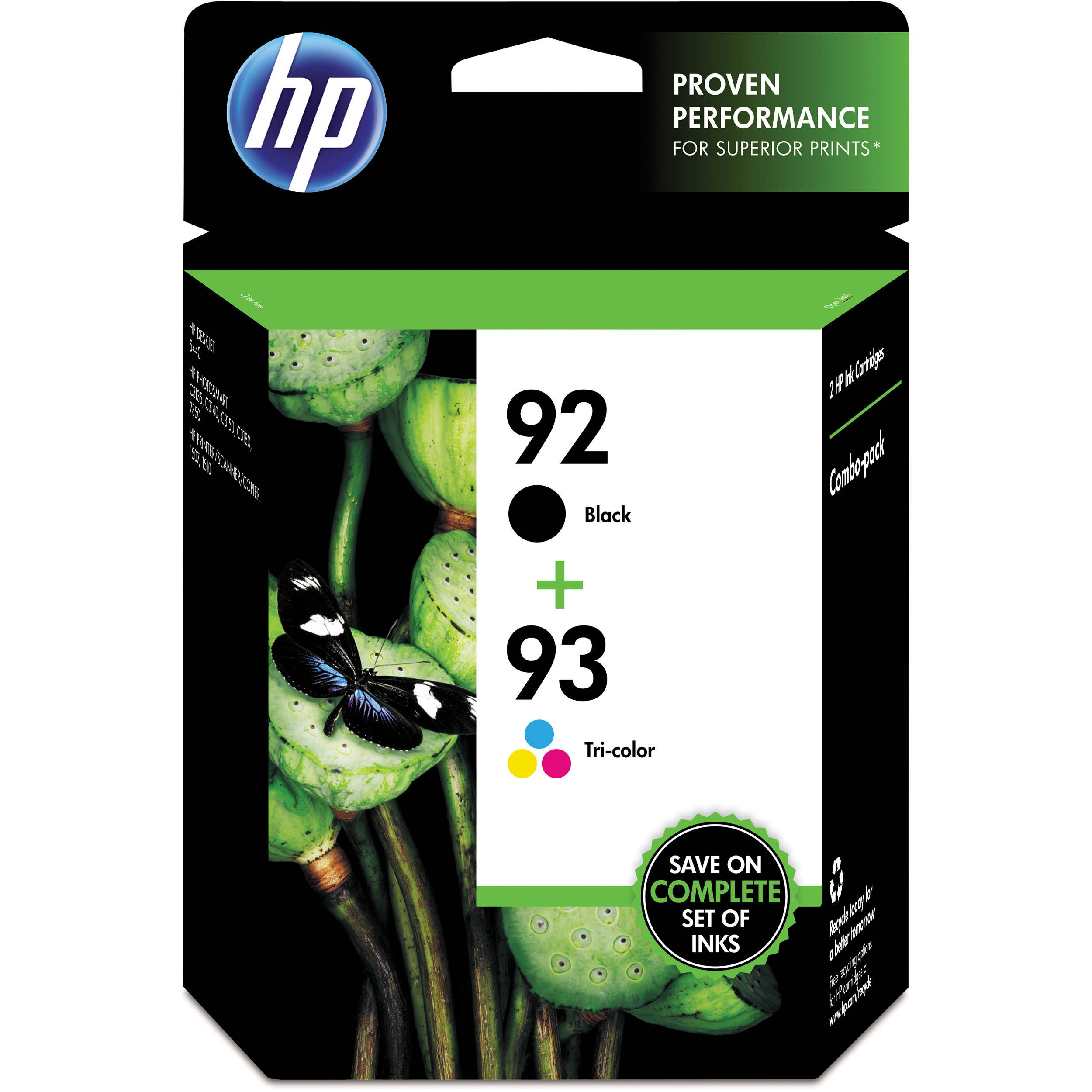 HP 92/93 Combo-Pack Inkjet Print Cartridges