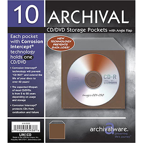 Lineco Archivalware Angle Flap Pocket (Pack of 10)