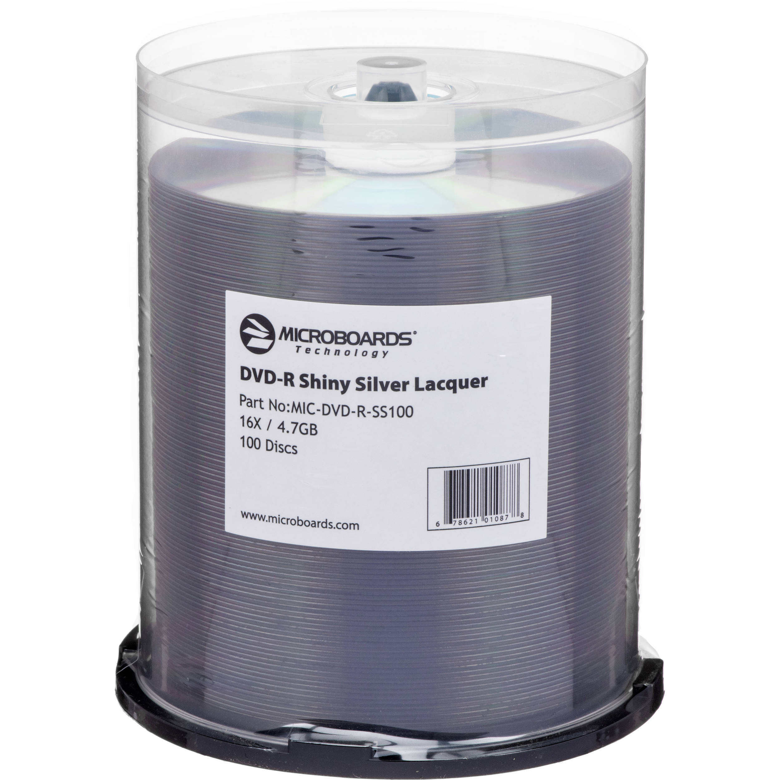 Microboards Shiny Silver DVD-R 16x (100 Pk)