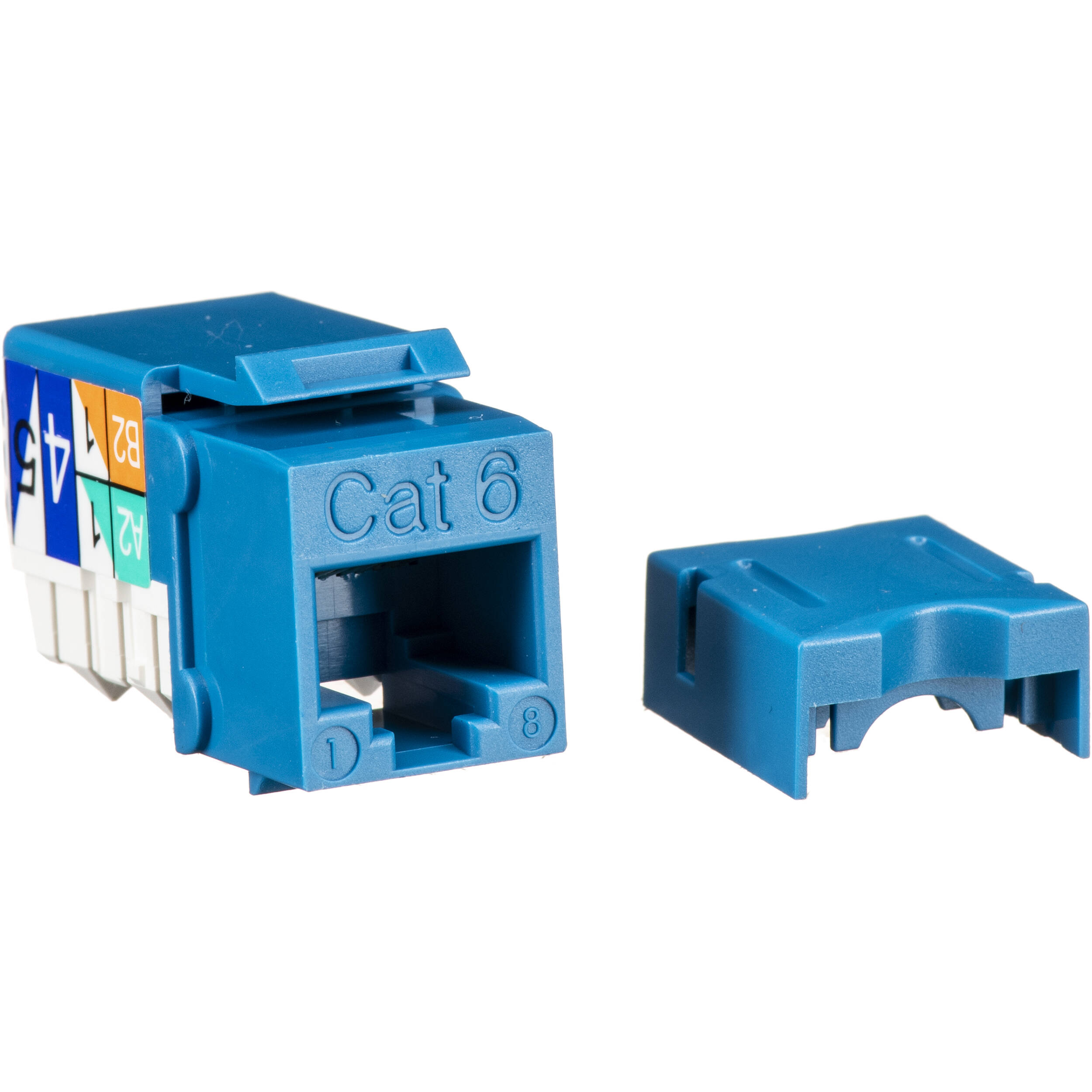 NTW CAT6 90&deg; Slim 110 Professional Keystone Jack (Blue)