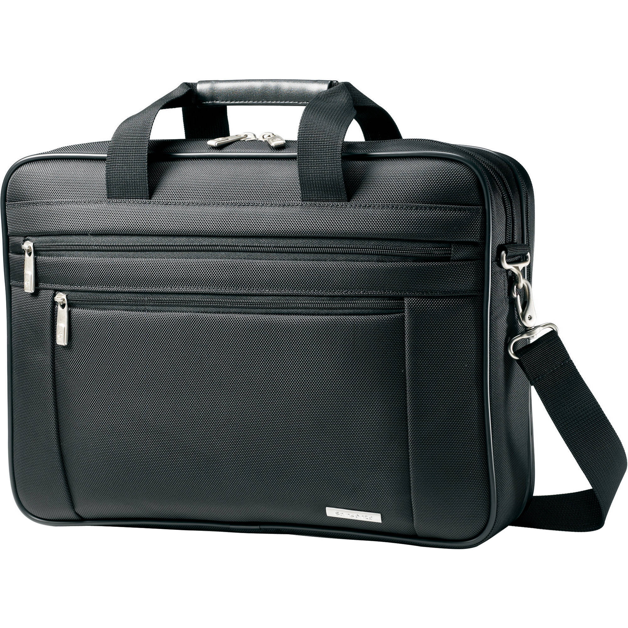 Samsonite Classic Business Perfect Fit Two Gusset Laptop Bag - 15.6" (Black)